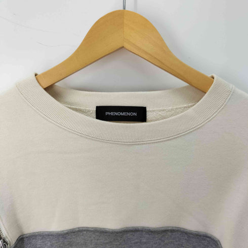 フェノメノン PHENOMENON ジップデザインクルーネックスウェット メンズ JPN:M