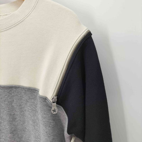 フェノメノン PHENOMENON ジップデザインクルーネックスウェット メンズ JPN:M