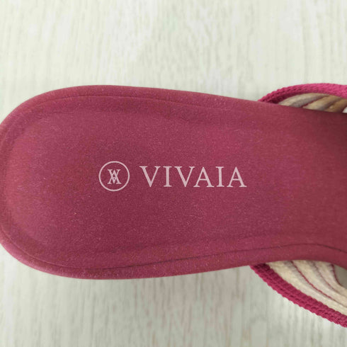 vivaia Square-Toe Block Heel Criss-Crros Sandal スクエアトゥ ブロックヒール クロスサンダル レディース 35