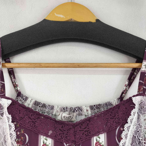 アクシーズファム axes femme ローズ柄レースキャミワンピース レディース import:M
