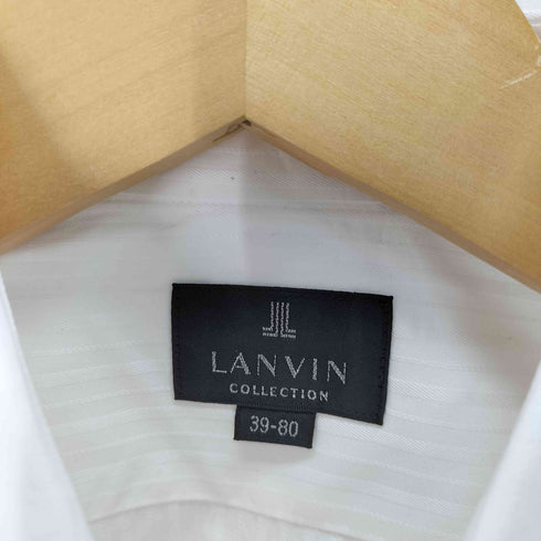 ランバンコレクション LANVIN COLLECTION ストライプ コットンシャツ メンズ 39-80