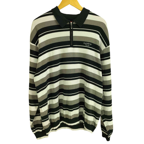 シュプリーム Supreme 24AW Stripe Zip L/S Polo メンズ import:XL