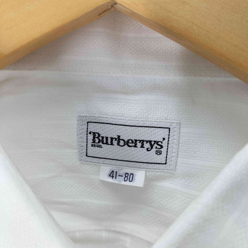 バーバリーズ BURBERRYS リネン混 ストライプ カッターシャツ メンズ 41-80