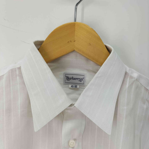 バーバリーズ BURBERRYS リネン混 ストライプ ショートカラー シャツ メンズ 40-80