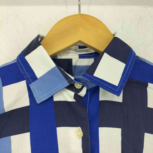 ナラカミーチェ NARACAMICIE チェック柄ショースリーブコットンシャツ レディース JPN:2