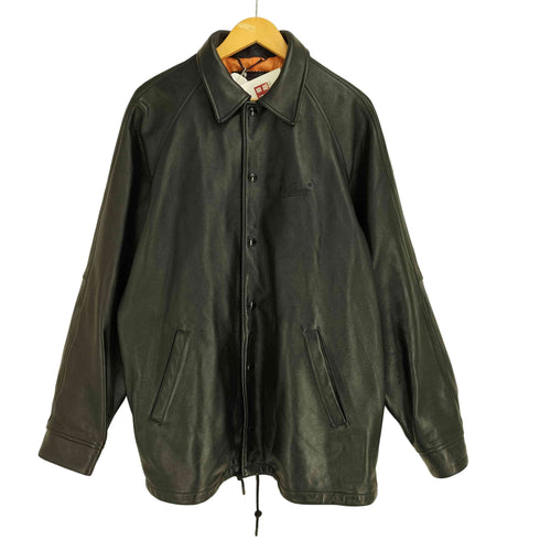 ショット Schott LOGO EMBROIDERY LEATHER COACH JACKET/レザー コーチジャケット メンズ import:XL