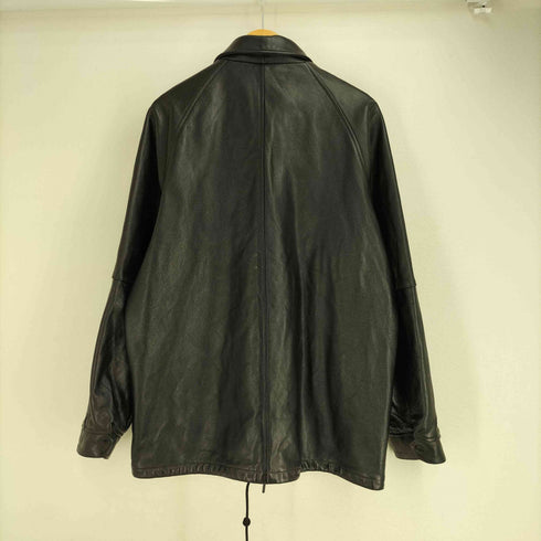 ショット Schott LOGO EMBROIDERY LEATHER COACH JACKET/レザー コーチジャケット メンズ import:XL