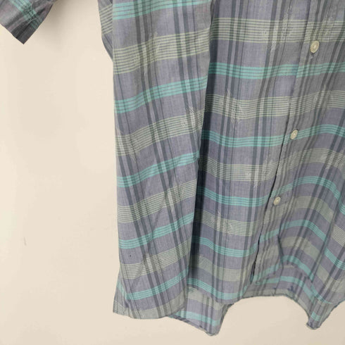バーバリーズ BURBERRYS 緑タグ S/S 半袖 チェックシャツ メンズ L-Large