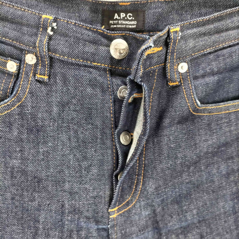 アーペーセー A.P.C. petit standard jean droit etroit インディゴボタンフライデニム レディース 28