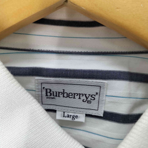 バーバリーズ BURBERRYS 刺繍ロゴ コットン ストライプシャツ メンズ import:L