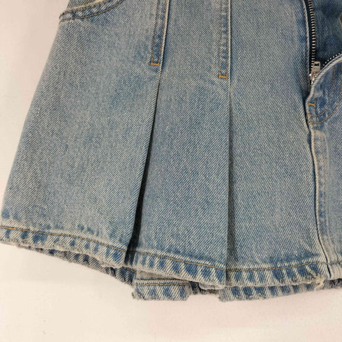 ザラ ZARA デニムボックスプリーツスカート レディース US XS