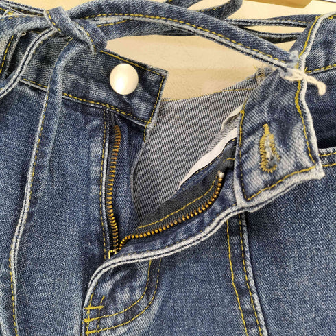 Sugar Mist ハイウエストデニムパンツ レディース