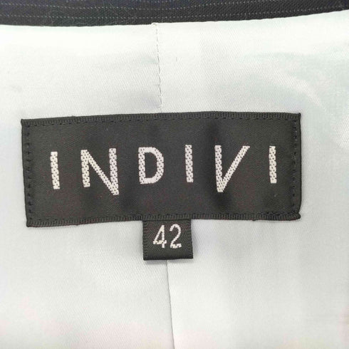 インディヴィ INDIVI ストライプ ワンボタンテーラード レディース JPN:42