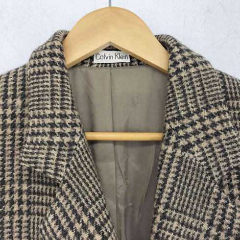 カルバンクライン CALVIN KLEIN OLD ツイードダブルジャケット レディース JPN:L