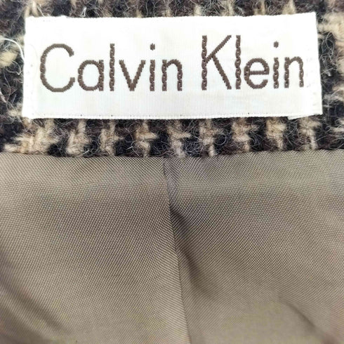 カルバンクライン CALVIN KLEIN OLD ツイードダブルジャケット レディース JPN:L