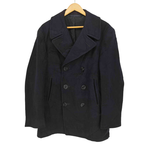 ユーエスネイビー U.S.NAVY 40-50S NAVAL CLOTHING DEPOT ウール Pコート スレーキ コーデュロイ プリントタグ メンズ US:38