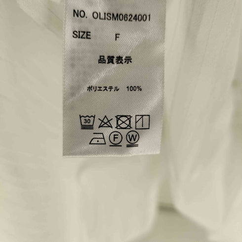 OLLUN Volume Stripe Tuck Shirt ボリュームストライプタックシャツ バルーンスリーブ レディース
