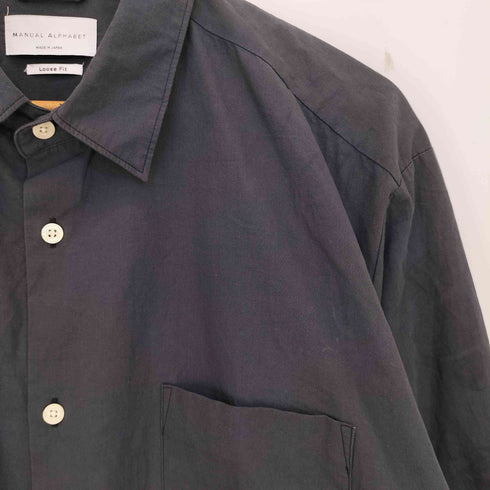 マニュアルアルファベット MANUAL ALPHABET BROAD CLOTH LOOSE FIT RC SHIRT メンズ JPN:4