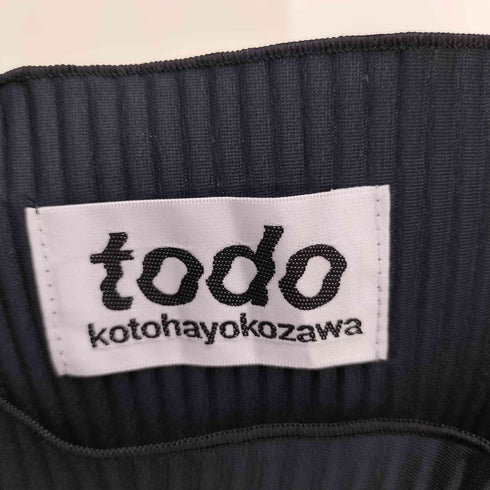 トゥードゥーコトハヨコザワ todo kotoha yokozawa ウェーブショートスリーブハイネックトップ レディース