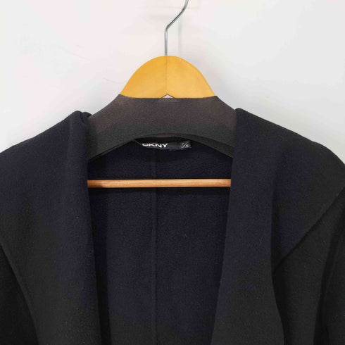 ダナキャランニューヨーク DKNY ウールアンゴラ フード コート レディース P/S