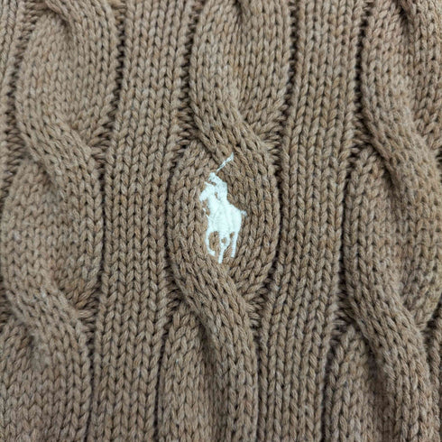 ポロラルフローレン POLO RALPH LAUREN スモールポニー刺繍 ケーブルニットカーディガン レディース import:S