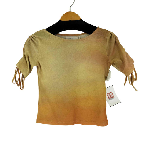 マウジー moussy OMBRE SHEER SHRRING トップス レディース FREE