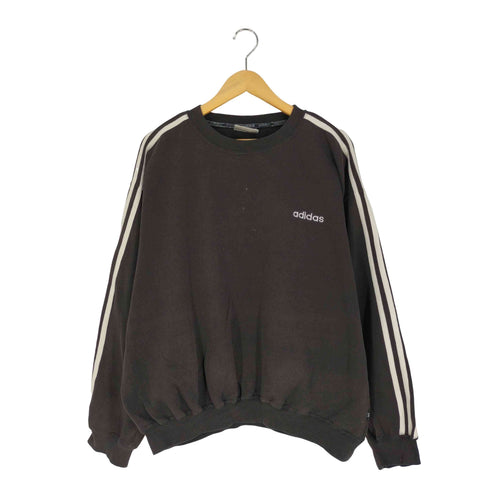 アディダス adidas 90s-2000s ロゴ刺繍 スリーラインスウェット メンズ import:L