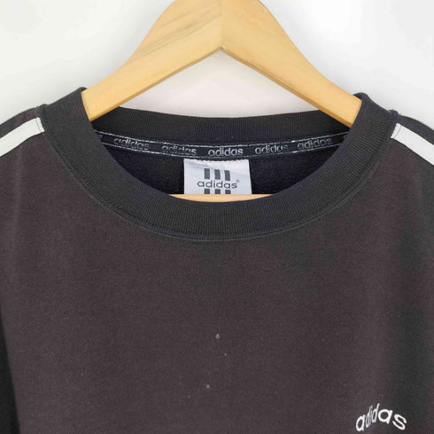 アディダス adidas 90s-2000s ロゴ刺繍 スリーラインスウェット メンズ import:L