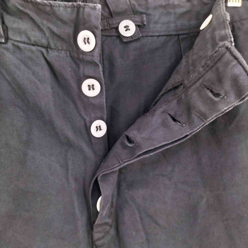 後染め 比翼 タックユーロ ワークパンツ サスペンダーボタン メンズ 44