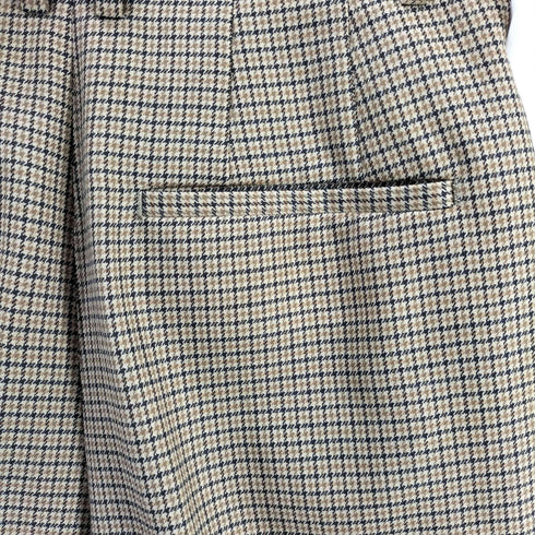マカフィー MACPHEE 24AW ウールナチュラルストレッチ タックワイドパンツ レディース 32