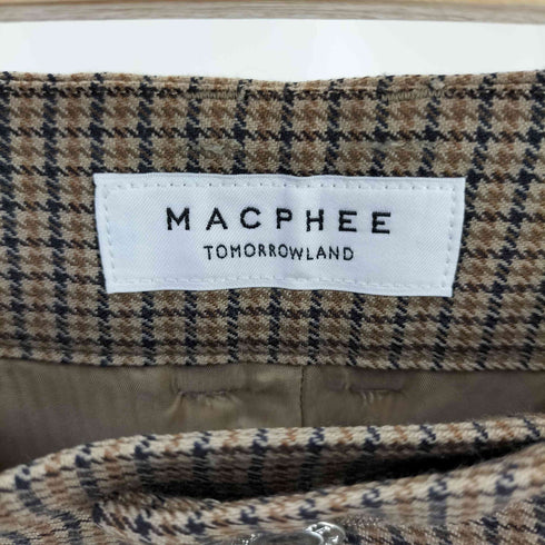 マカフィー MACPHEE 24AW ウールナチュラルストレッチ タックワイドパンツ レディース 32