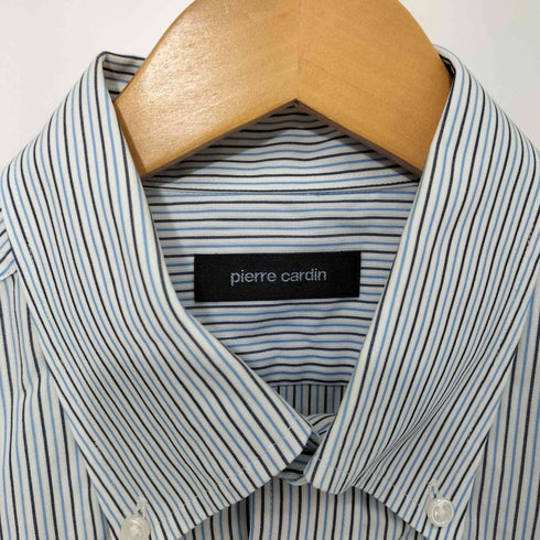 ピエールカルダン pierre cardin ストライプ柄 ボタンダウン ショートスリーブシャツ メンズ