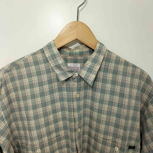 パパス papas チェック柄 ロングスリーブワークシャツ メンズ JPN:M