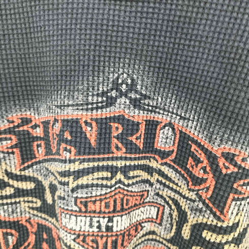 ハーレーダビッドソン HARLEY-DAVIDSON サーマル 両面プリントクルーネックカットソー メンズ