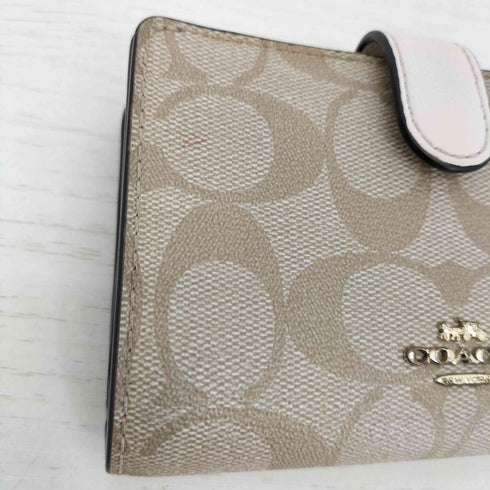 コーチ COACH シグネチャー 二つ折り財布 定期入れ付 レディース