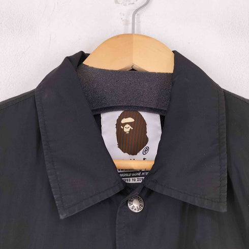 アベイシングエイプ A BATHING APE ロング丈 ナイロン コーチジャケット メンズ JPN:L