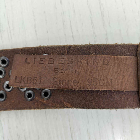 LIEBESKIND スタッズ レザーベルト レディース 95cm