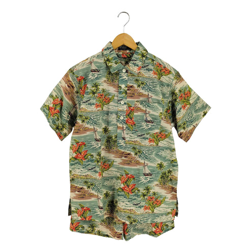 ポロバイラルフローレン Polo by RALPH LAUREN 90S アロハハーフボタンシャツパンツセットアップ メンズ L