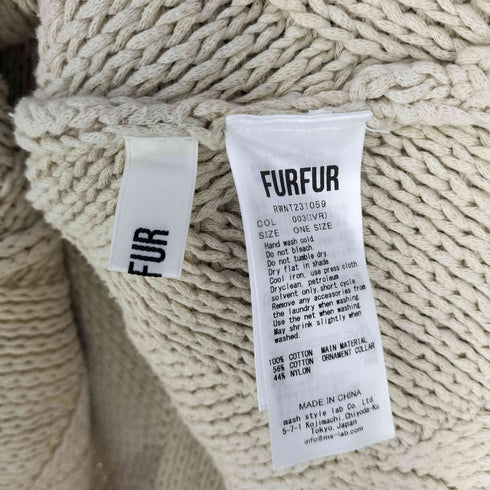 ファーファー furfur クロシェ襟付きプルオーバー レディース ONE SIZE