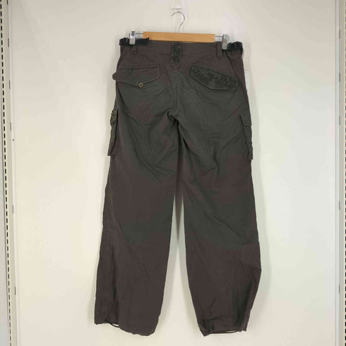 キョウジマルヤマ KYOJI MARUYAMA レザーパッチ ドローコード カーゴパンツ メンズ JPN:3