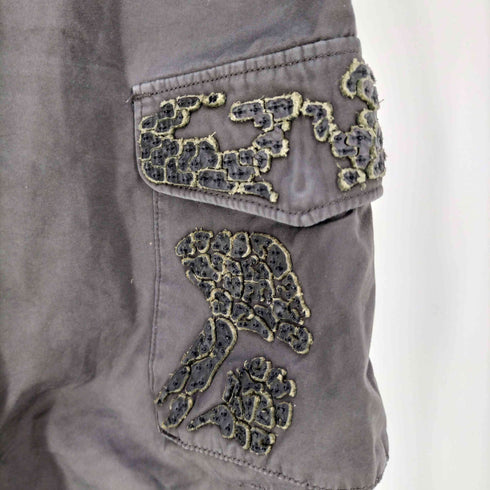 キョウジマルヤマ KYOJI MARUYAMA レザーパッチ ドローコード カーゴパンツ メンズ JPN:3