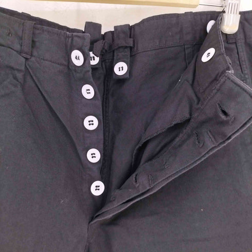 後染め 比翼 タックユーロ ワークパンツ サスペンダーボタン メンズ 44