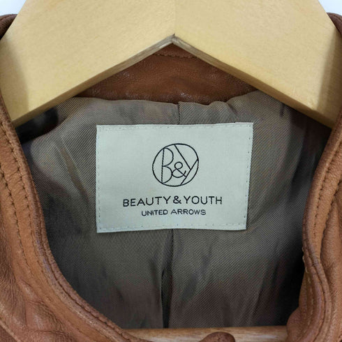 ビューティーアンドユースユナイテッドアローズ BEAUTY & YOUTH UNITED ARROWS シープスキン シングルライダースジャケット メンズ JPN:M