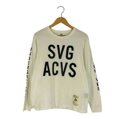 エスブイジーアーカイブスバイネイバーフッド SVG ARCHIVES BY NEIGHBORHOOD ロゴプリント クルーネック ロングスリーブ Tシャツ メンズ JPN:2