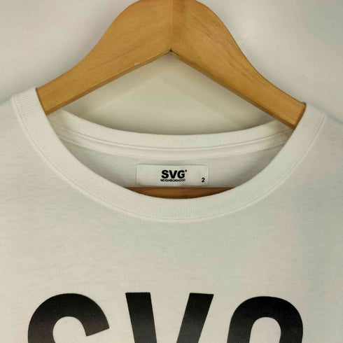 エスブイジーアーカイブスバイネイバーフッド SVG ARCHIVES BY NEIGHBORHOOD ロゴプリント クルーネック ロングスリーブ Tシャツ メンズ JPN:2