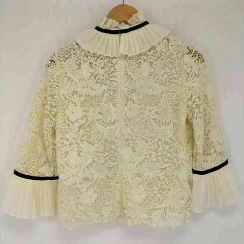 アーデム ERDEM プリーツデザイン レースブラウス レディース 36