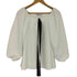 emm gather ribbon blouse リボンギャザーブラウス レディース FREE