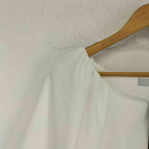 emm gather ribbon blouse リボンギャザーブラウス レディース FREE