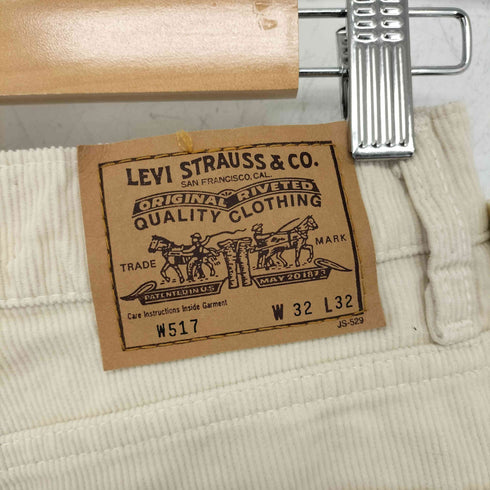 リーバイス Levis 90S W517-15 白タブ 日本製 ボタン裏刻印J09 コーデュロイ ブーツカット フレアパンツ メンズ 32×32
