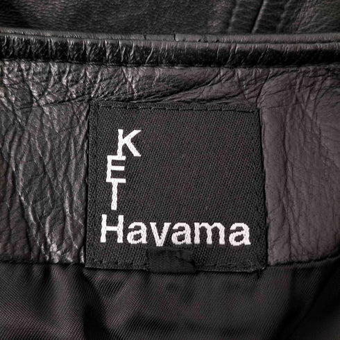 ケイハヤマ kei hayama サイドジップ ラムレザースカート レディース JPN:2